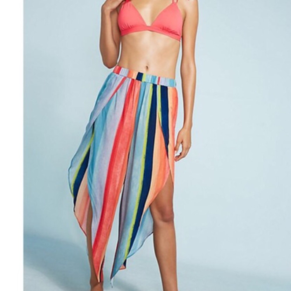 Anthropologie Carla weeks pants Xl new watercolor